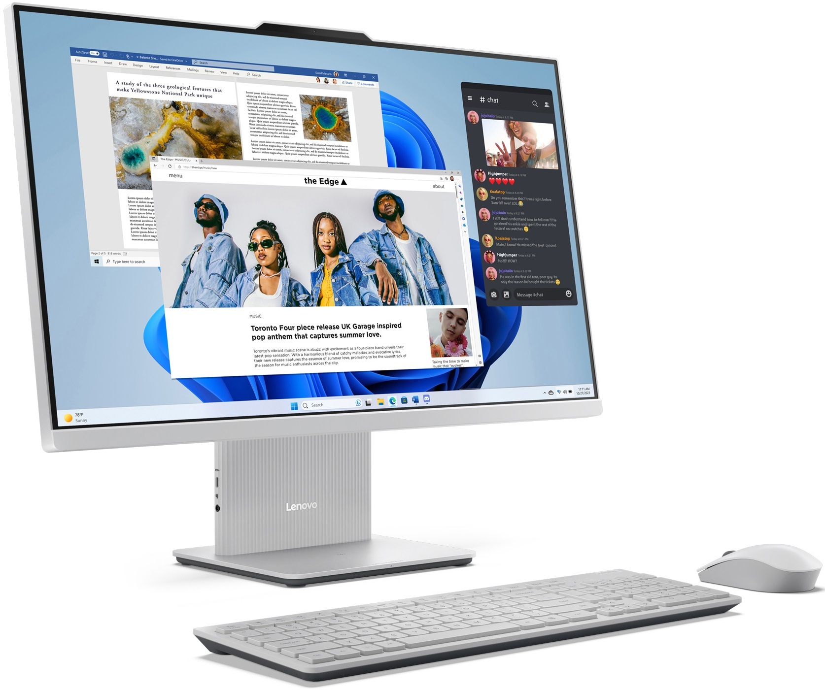 Моноблок 27" LENOVO Ideacentre AIO 27ARR9 Cloud Grey (F0HQ007VUO) фото 2
