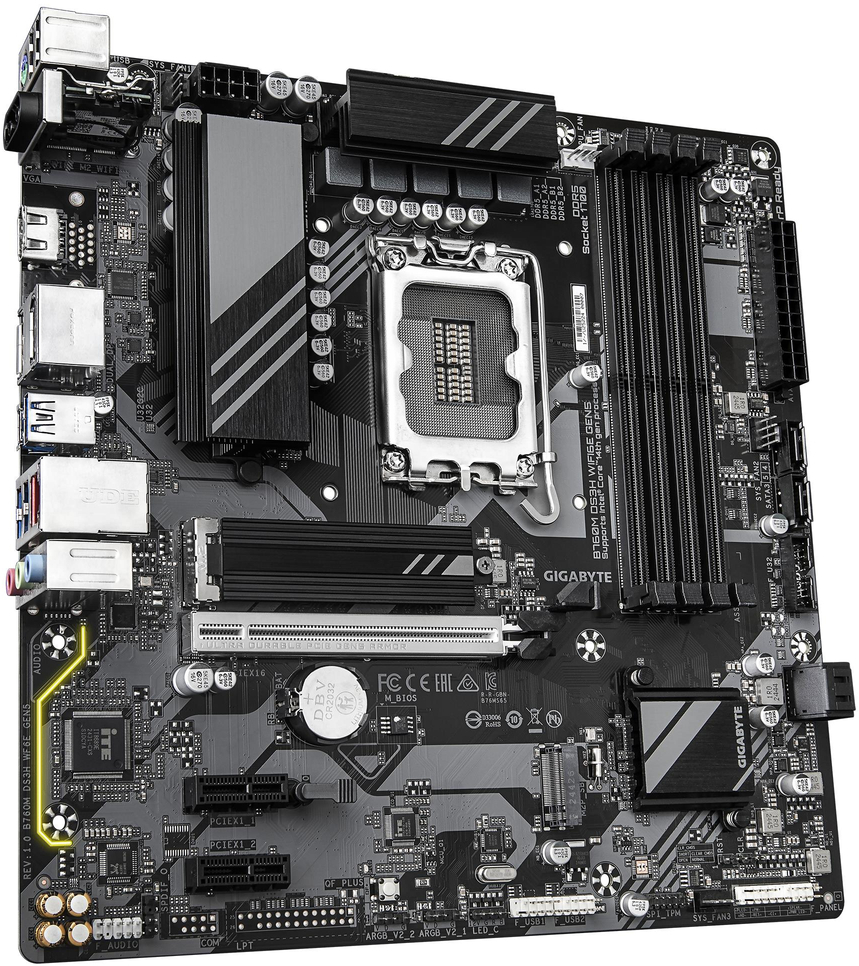 Материнская плата GIGABYTE B760M DS3H WF6E GEN5 (B760M DS3H WF6E GEN5) фото3