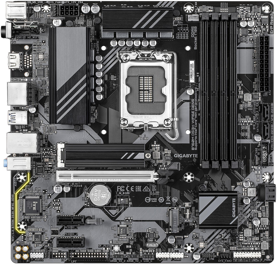 Материнская плата GIGABYTE B760M DS3H WF6E GEN5 (B760M DS3H WF6E GEN5) фото2