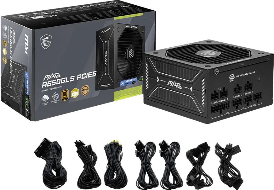 Блок питания MSI 650W MAG A650GLS PCIE5 (MAG A650GLS PCIE5) фото