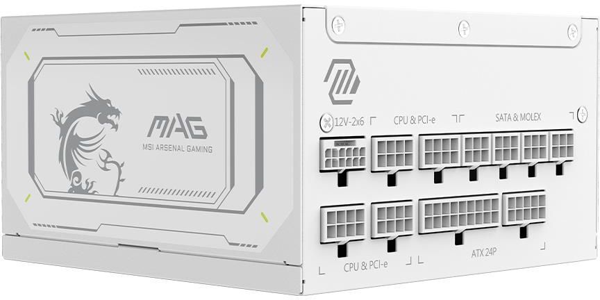 Блок питания MSI 1000W MAG A1000GL PCIE5 WHITE (MAG A1000GL PCIE5 WHITE) фото 