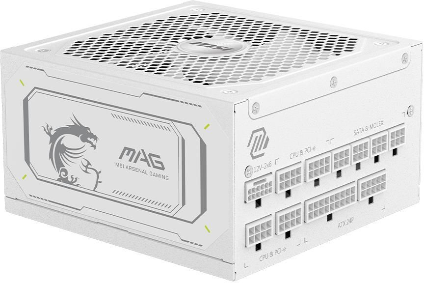 Блок питания MSI 1000W MAG A1000GL PCIE5 WHITE (MAG A1000GL PCIE5 WHITE) фото 