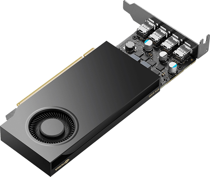 Видеокарта PNY PRO PCIE8 RTX A400 4GB 64B (VCNRTXA400-SB) фото 3