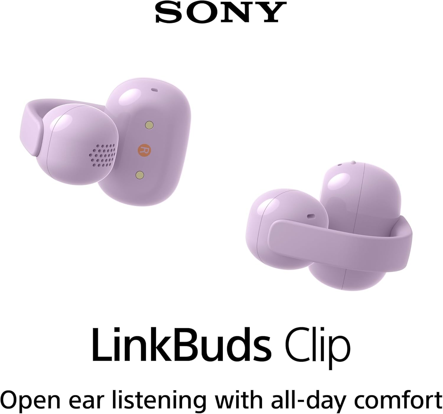 Наушники TWS Sony LinkBuds Clip BT 5.3, IPX4, SBC, AAC, Mic Фиолетовый (WFLC900V.E) фото 2