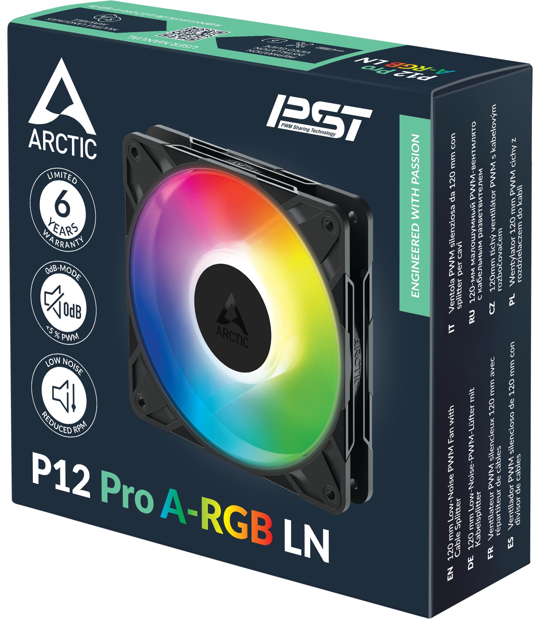 Корпусный вентилятор ARCTIC P12 PRO A-RGB BLACK (ACFAN00344A) фото 