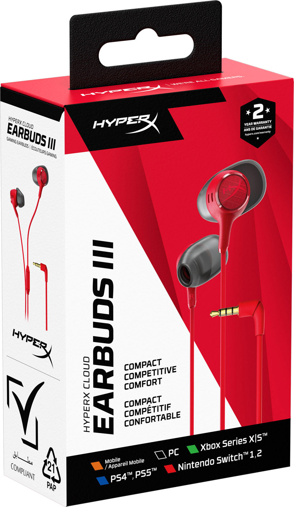 Ігрова гарнітура HyperX Cloud Earbuds III Wired Red (BN7S0AA) фото7