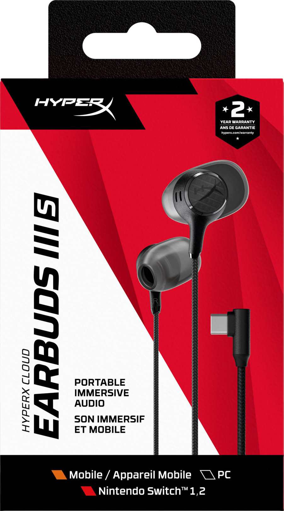 Игровая гарнитура HyperX Cloud Earbuds III S Wired Black (BN7S1AA) фото6