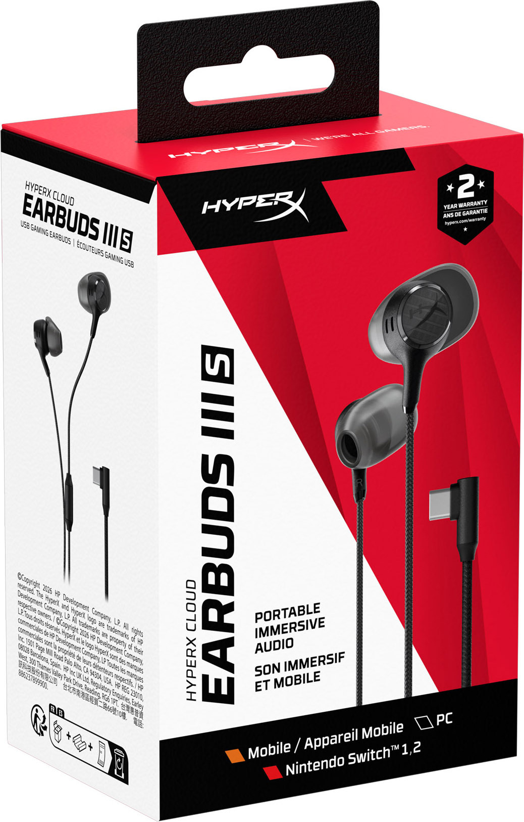 Игровая гарнитура HyperX Cloud Earbuds III S Wired Black (BN7S1AA) фото7