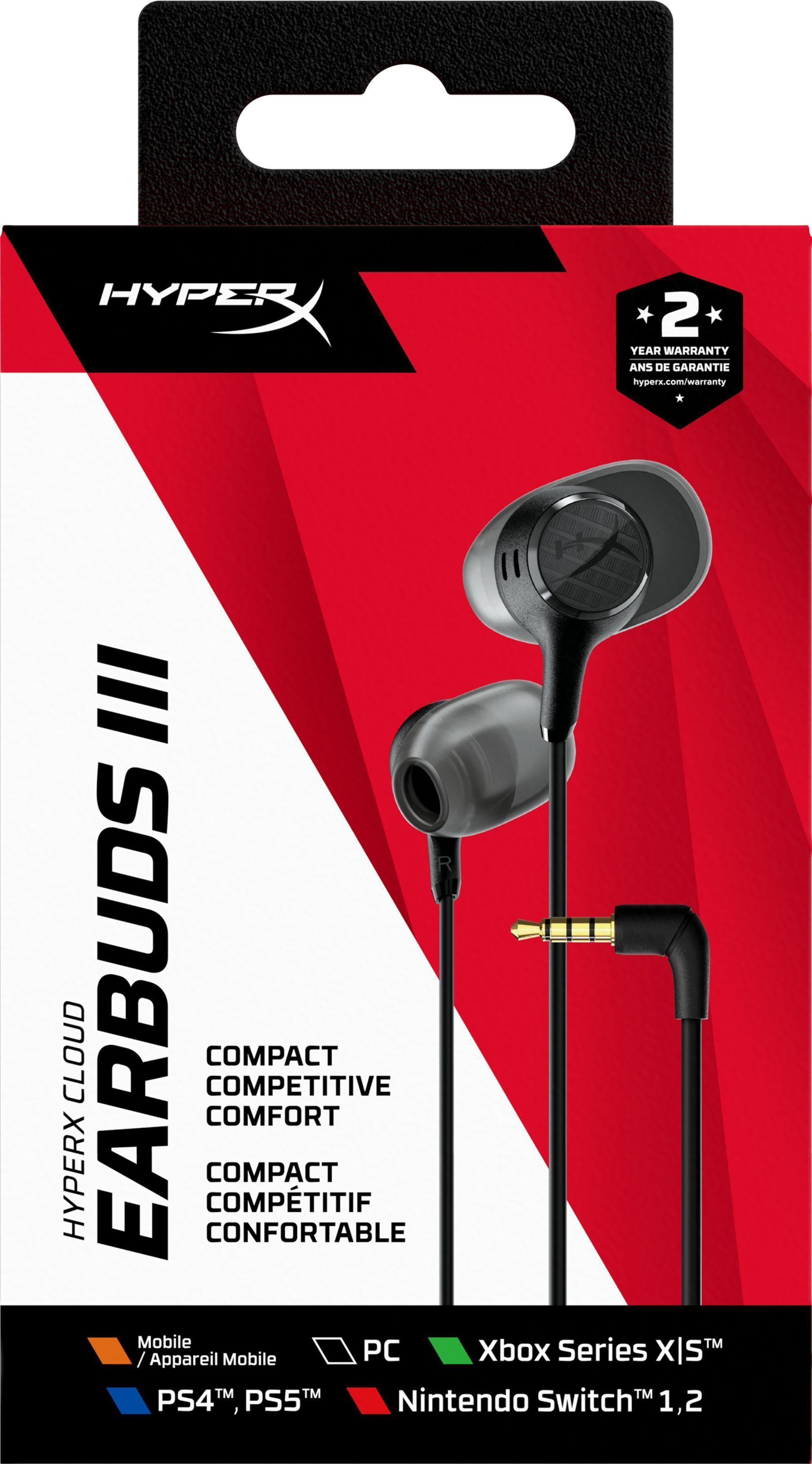 Ігрова гарнітура HyperX Cloud Earbuds III 3.5mm Black (BN7R9AA)фото