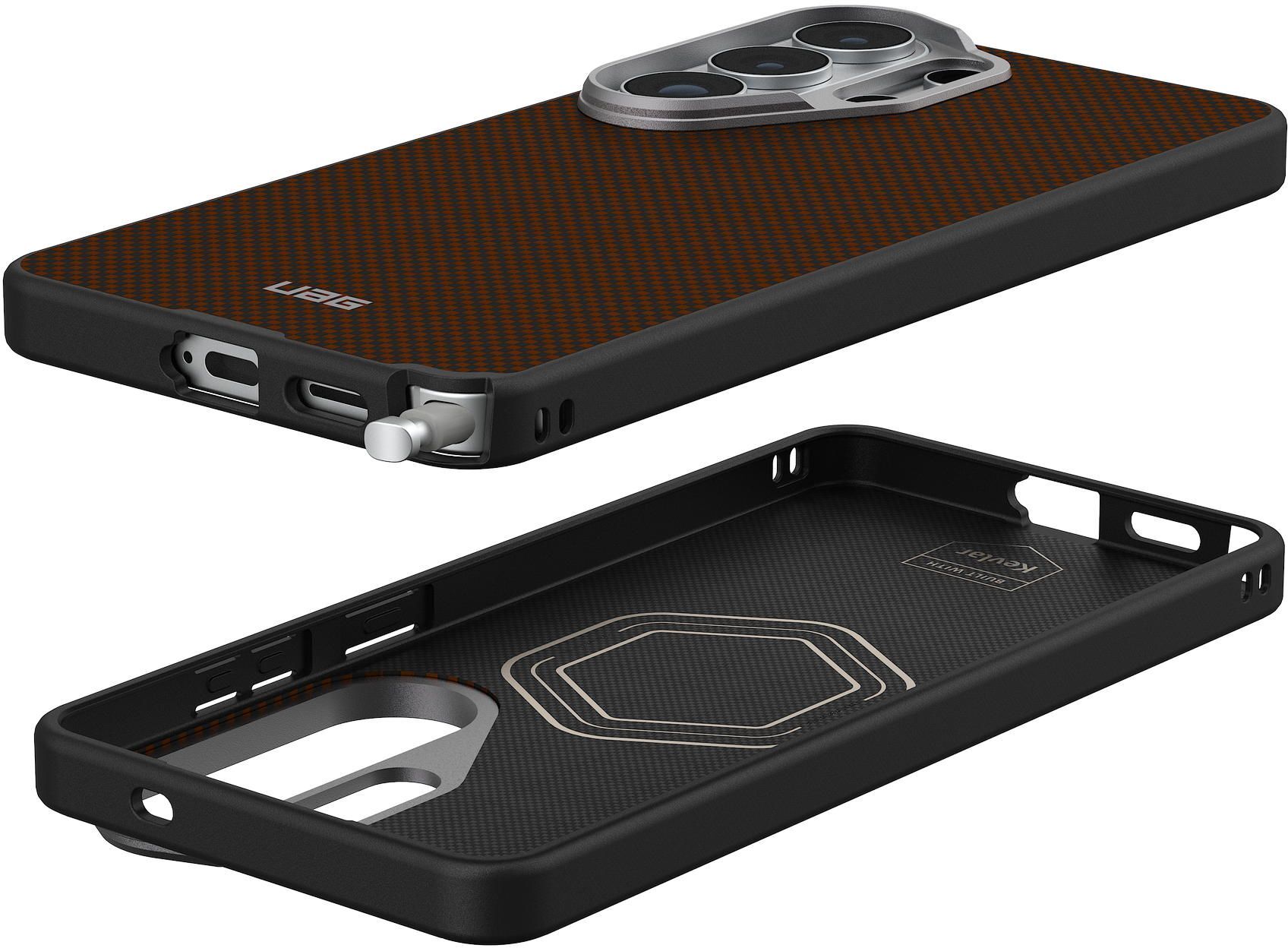 Чехол UAG для Samsung Galaxy S26 Ultra, Fibr Armr Solar Flare/Charcoal (214545119732) фото 16