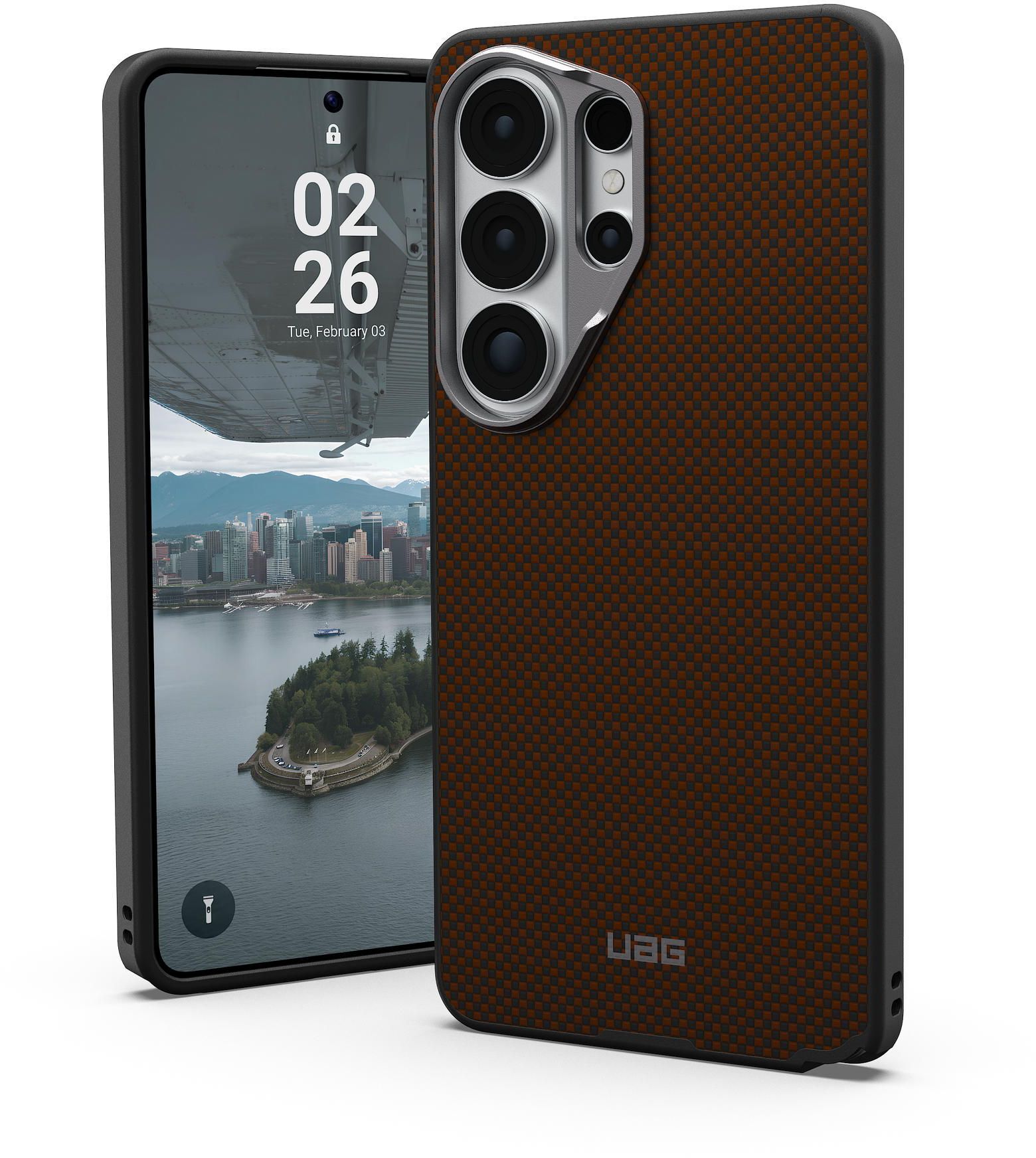 Чехол UAG для Samsung Galaxy S26 Ultra, Fibr Armr Solar Flare/Charcoal (214545119732) фото 17