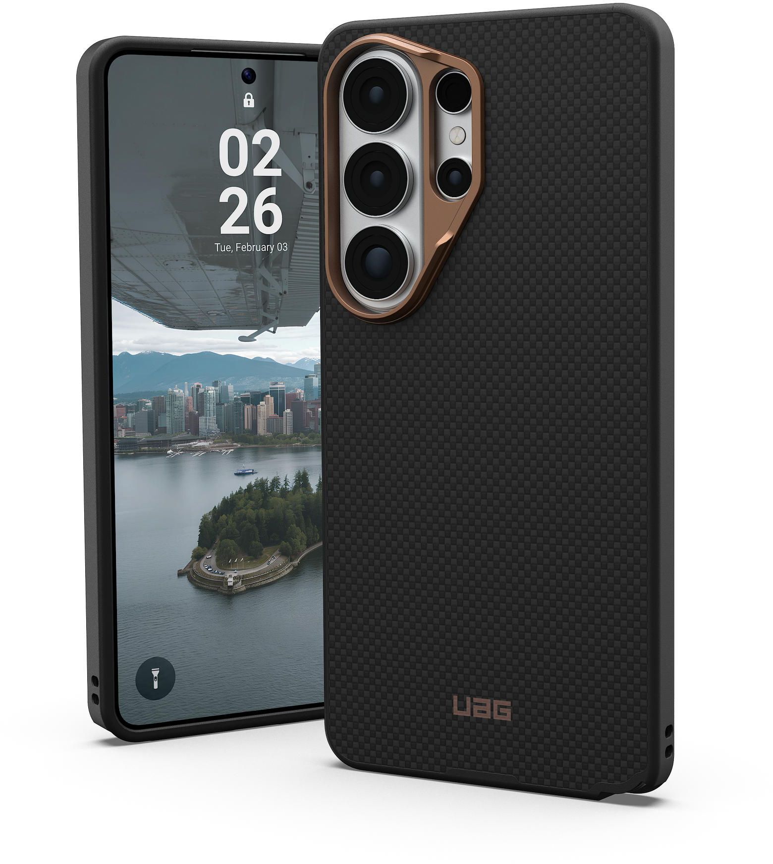 Чехол UAG для Samsung Galaxy S26 Ultra, Fibr Armr Black/Bronze (214545114085) фото 15