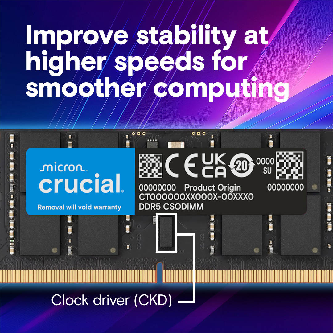 Пам`ять для ноутбука CRUCIAL PRO DDR5 6400 32GB (CT32G64C52CS5)фото