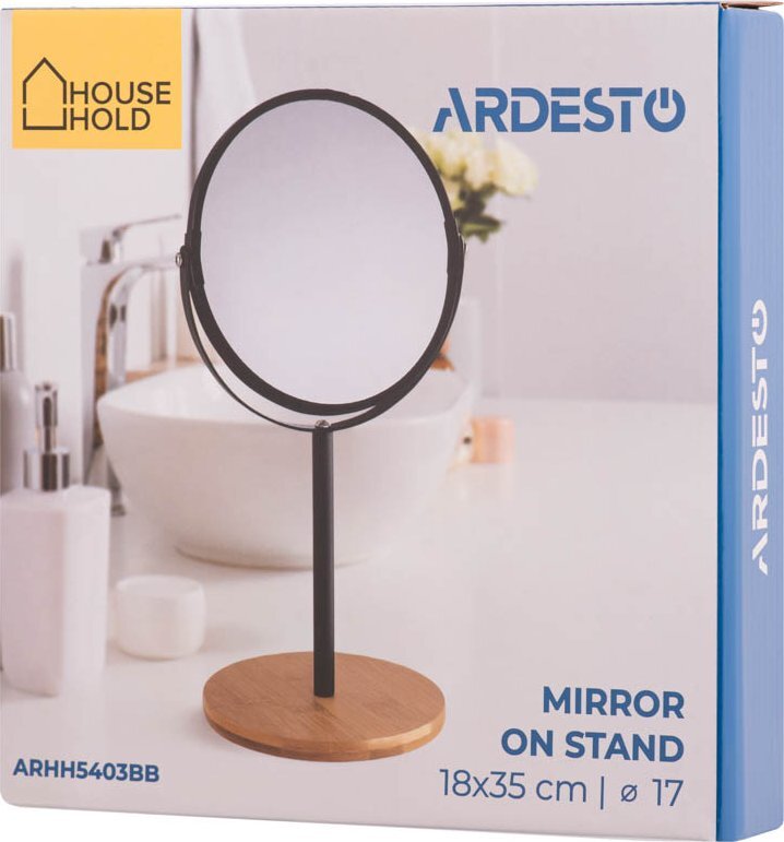 Зеркало на ножке 17" Ardesto 19х15х34,5см (ARHH5403BB) фото3