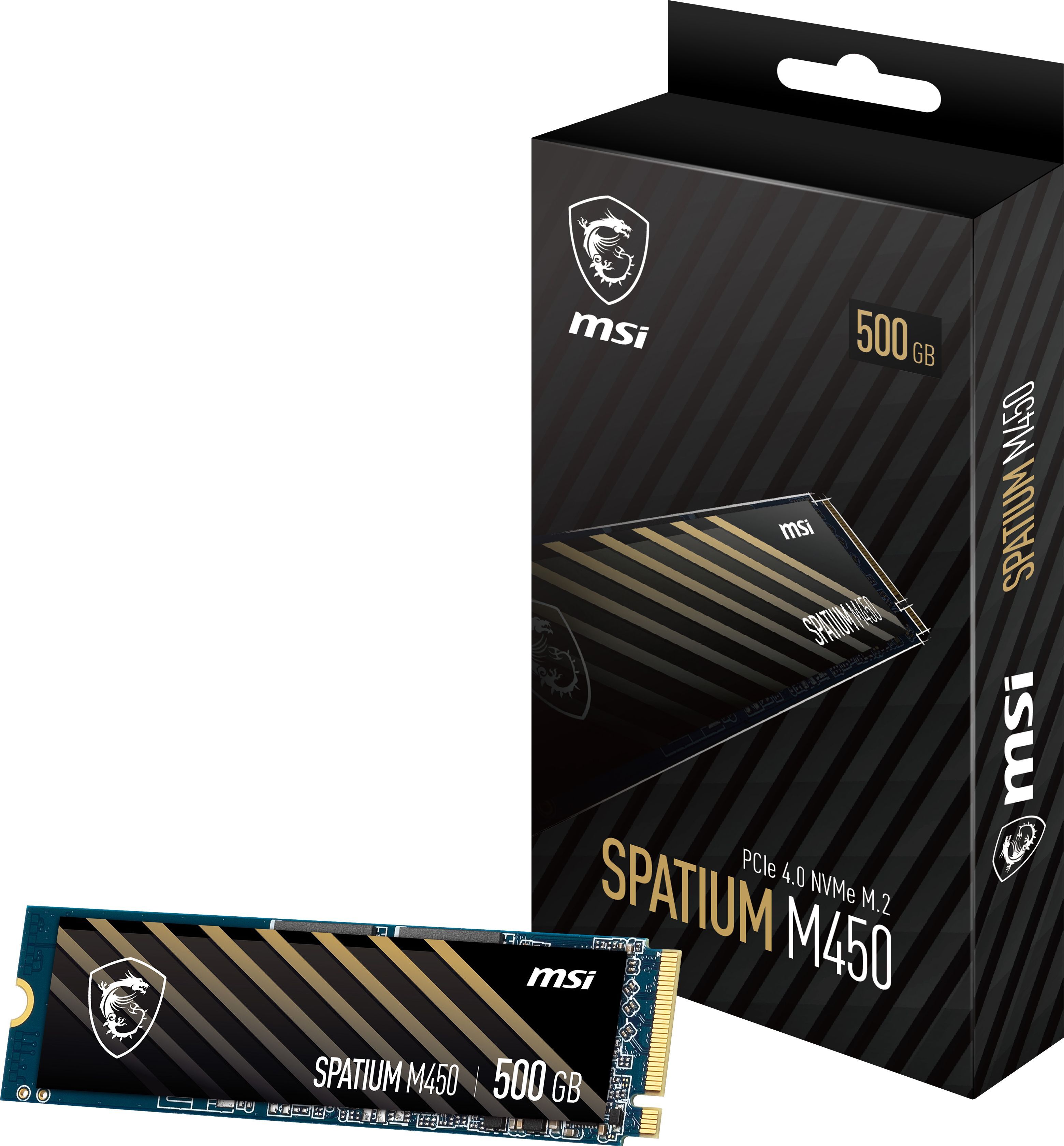 SSD накопитель MSI G4 M.2 NVMe 500GB SPATIUM M450 (S78-440K380-P83) фото 
