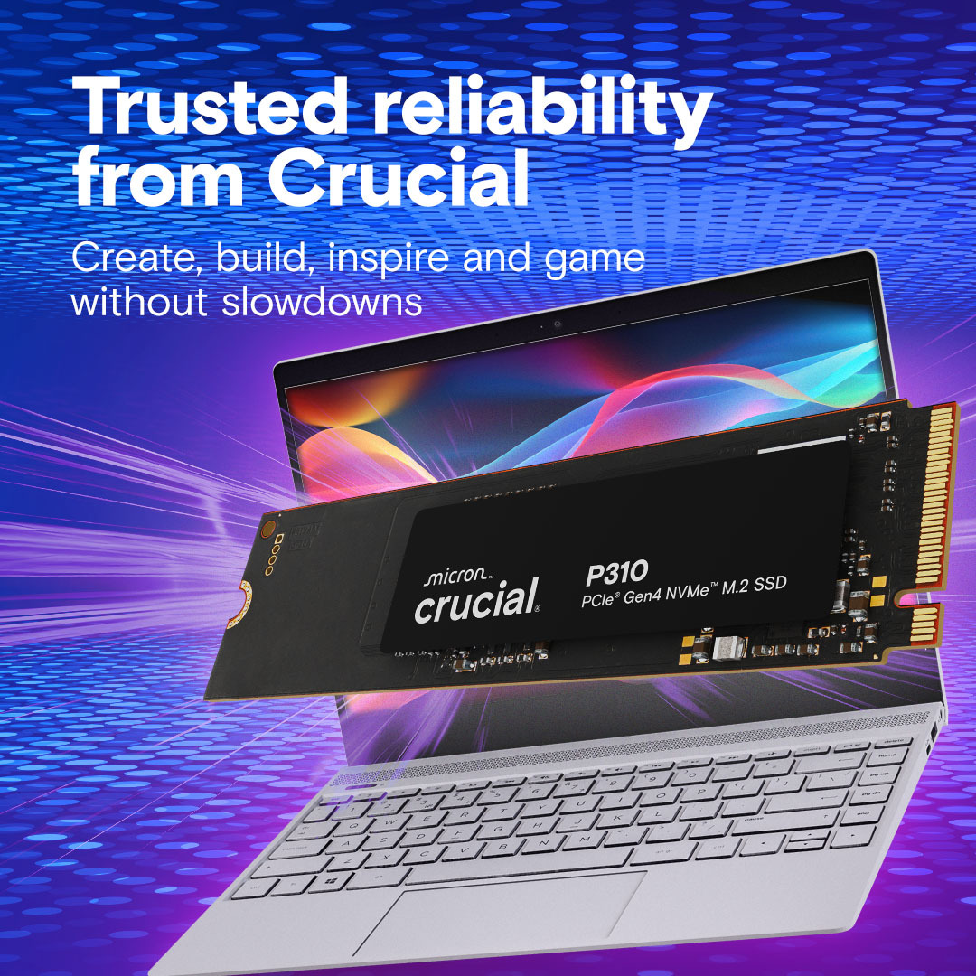 SSD накопитель CRUCIAL G4 M.2 NVMe 1TB P310 (CT1000P310SSD8-T) фото 