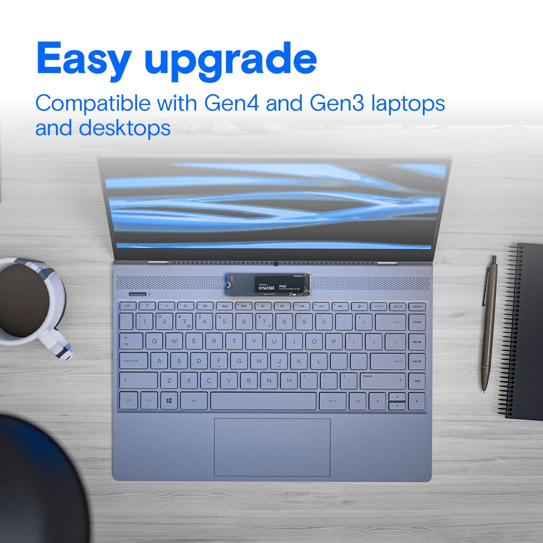 SSD накопитель CRUCIAL G4 M.2 NVMe 1TB P310 (CT1000P310SSD8-T) фото 