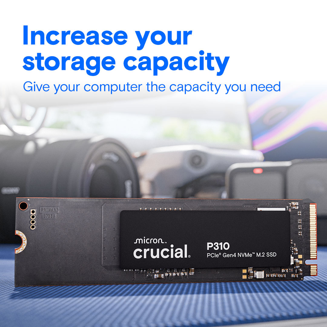 SSD накопитель CRUCIAL G4 M.2 NVMe 1TB P310 (CT1000P310SSD8-T) фото 