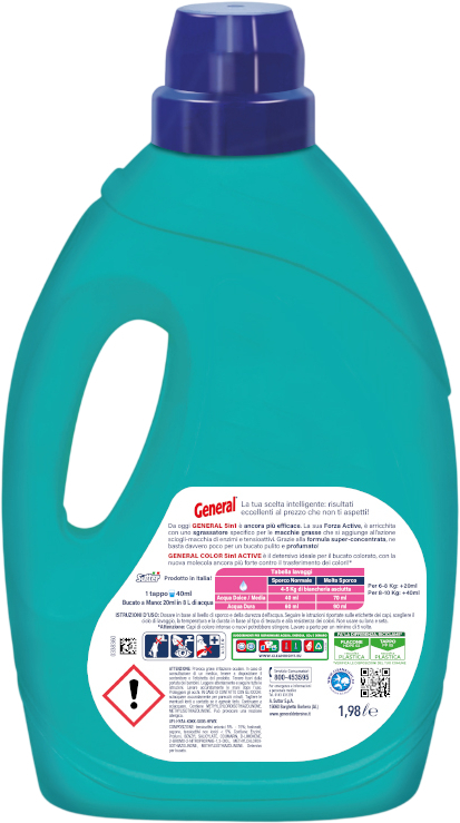 Гель для стирки General Color 5в1 для цветных вещей 1,98л фото 2