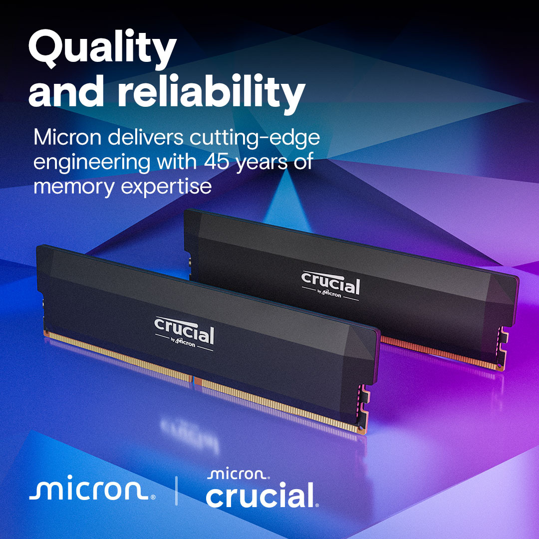 Пам'ять для ПК CRUCIAL PRO DDR5 6400 32GB (2x16GB) (CP2K16G64C38U5B)фото5