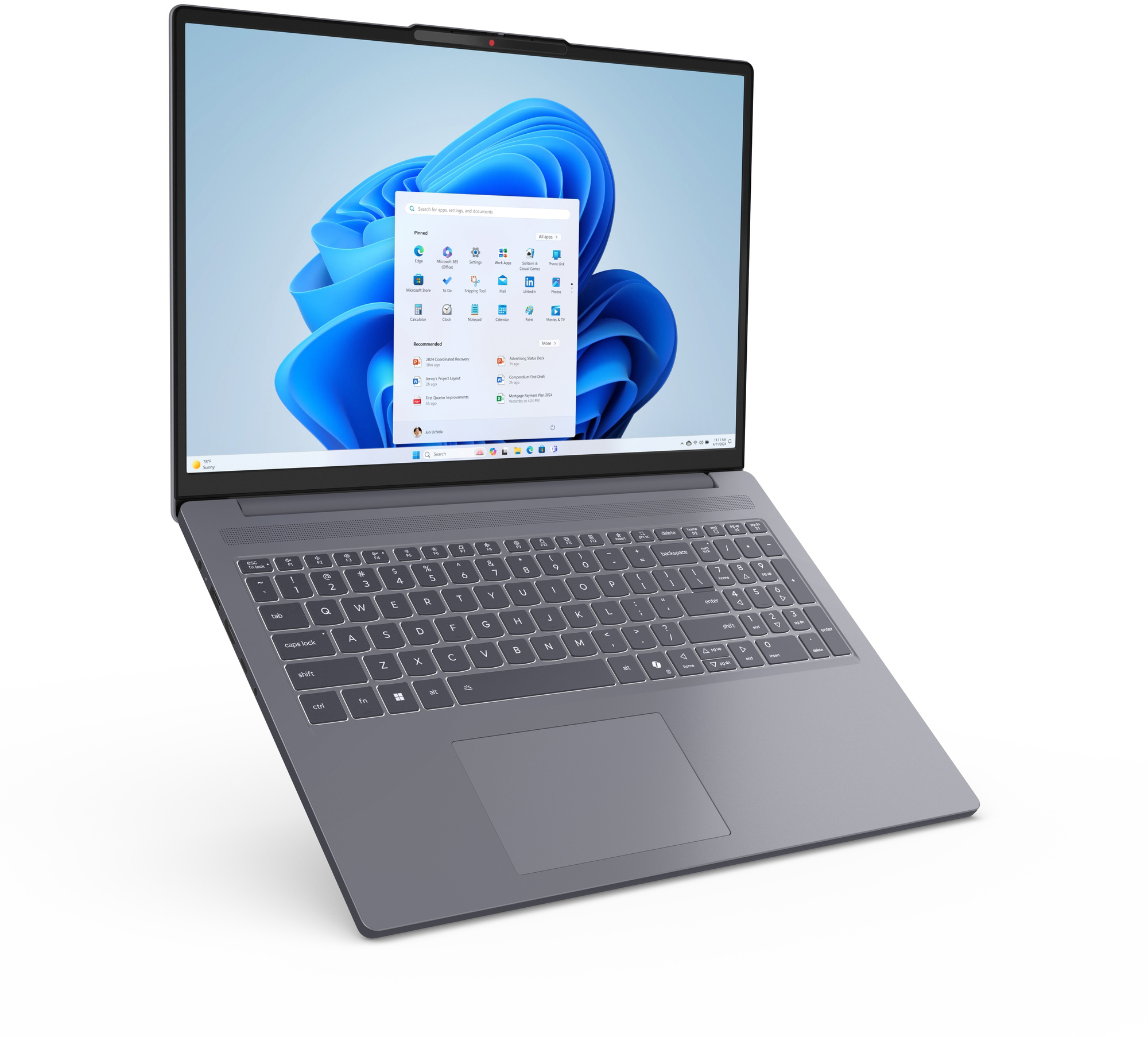 Ноутбук LENOVO IdeaPad Slim 3 16ARP10 Luna Grey (83K800CQRA)фото4