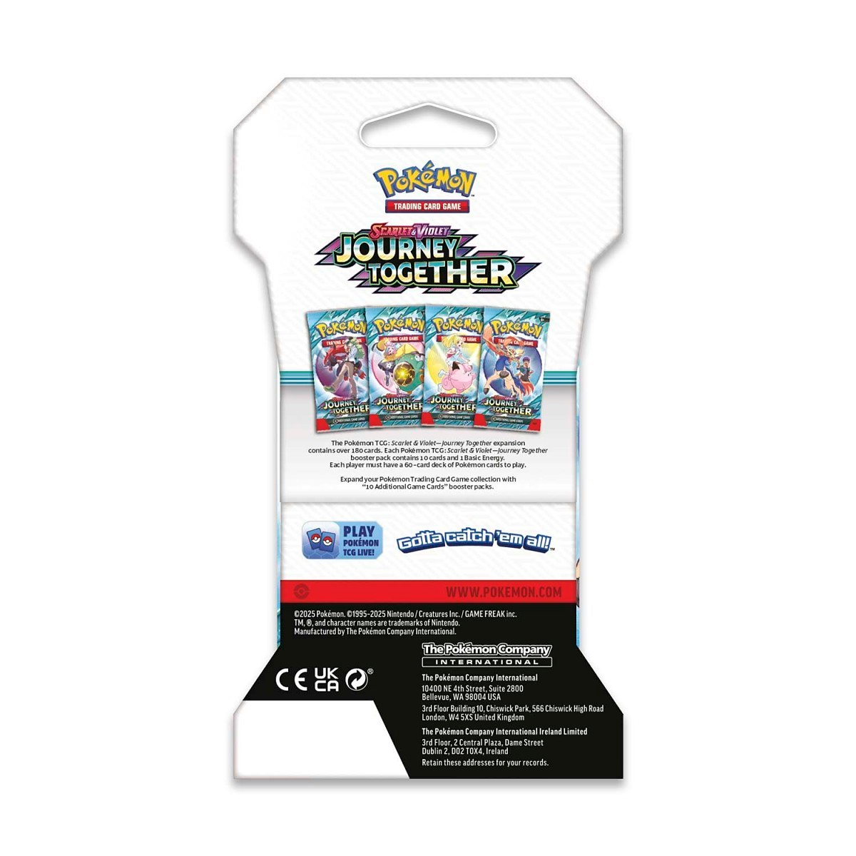 Колекционная карточная игра Pokemon: Journey Together Sleeved Booster, бустер пак (1 шт) (196214108264) фото 