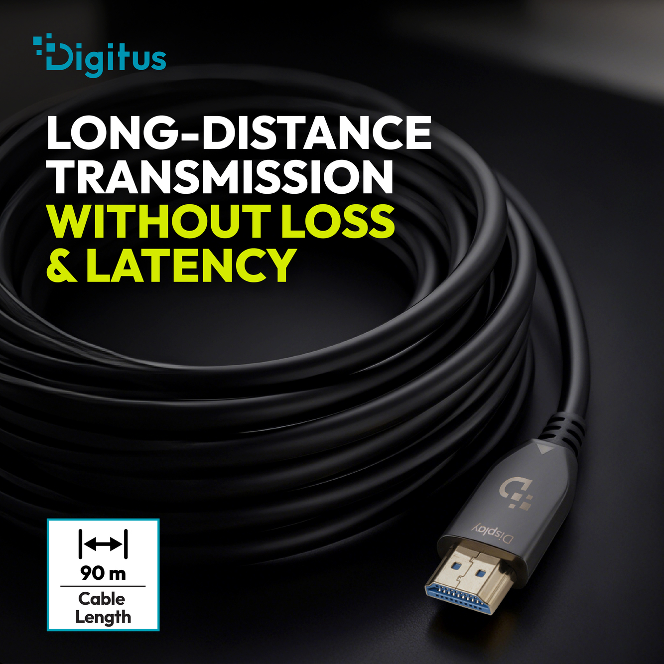 Кабель DIGITUS HDMI UHD 8K, AOC hybrid-fiber, type A M/M, 50м, черный (AK-330126-500-S) фото 4