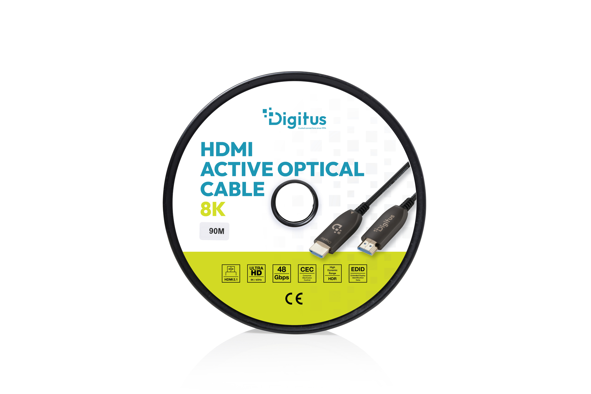 Кабель DIGITUS HDMI UHD 8K, AOC hybrid-fiber, type A M/M, 50м, черный (AK-330126-500-S) фото 10