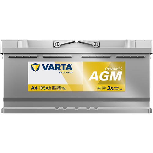 Акумулятор Varta Dynamic AGM 12В 105Аг 950А R+ (605901095)фото