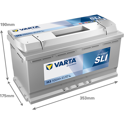 Акумулятор Varta Dynamic SLI 12В 100Аг 830А R+ (600402083) фото 
