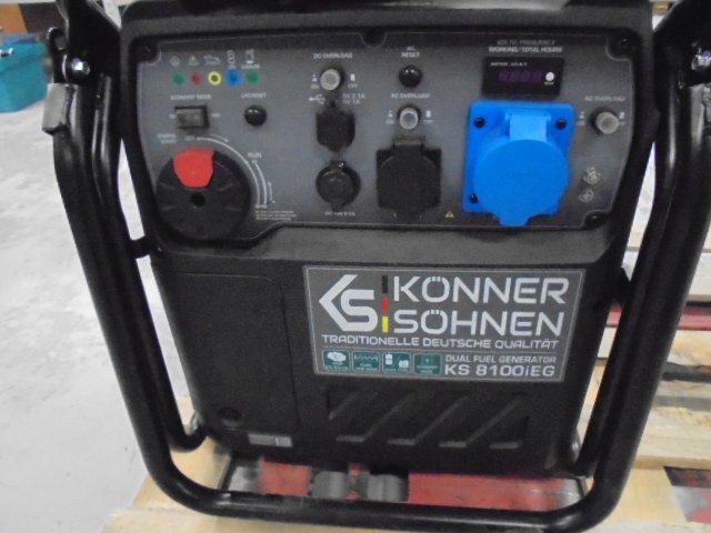 Генератор газо-бензиновий інверторний Konner&Sohnen KS8100IEG, 230В, 8кВт(KS8100IEG)фото2
