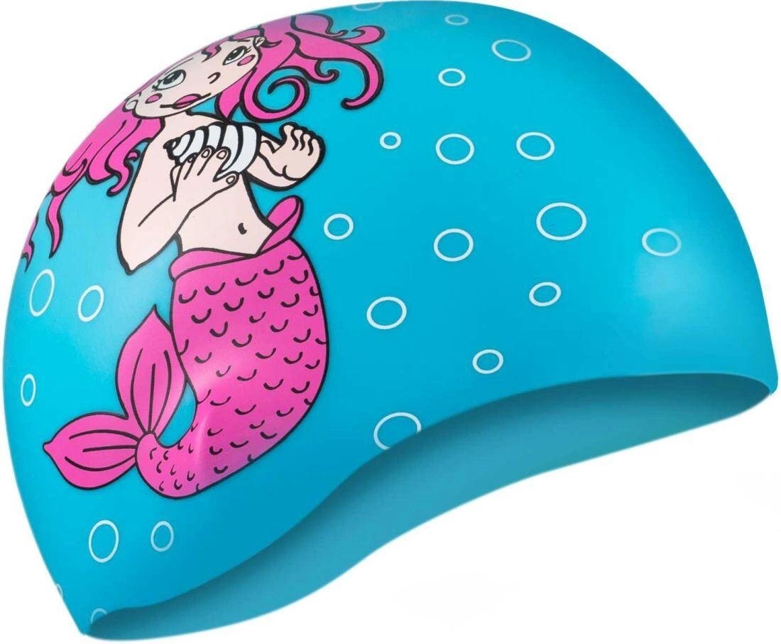 Шапочка для плавания Aqua Speed Kiddie Mermaid голубой (142-Mermaid) (5908217617842) фото 2