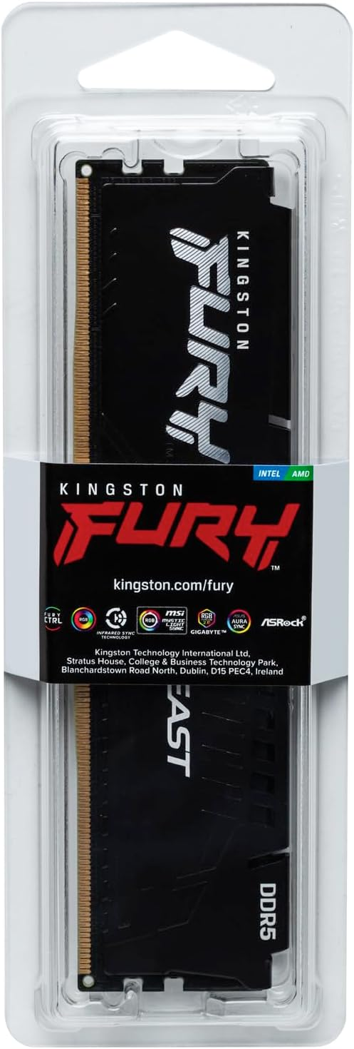 Память Kingston DDR5 5600 8GB FURY Beast Black (KF556C36BBE-8) фото 4