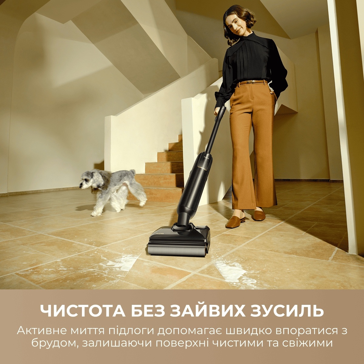 Миючий акумуляторний пилосос Mova M50 (HMH66A)фото