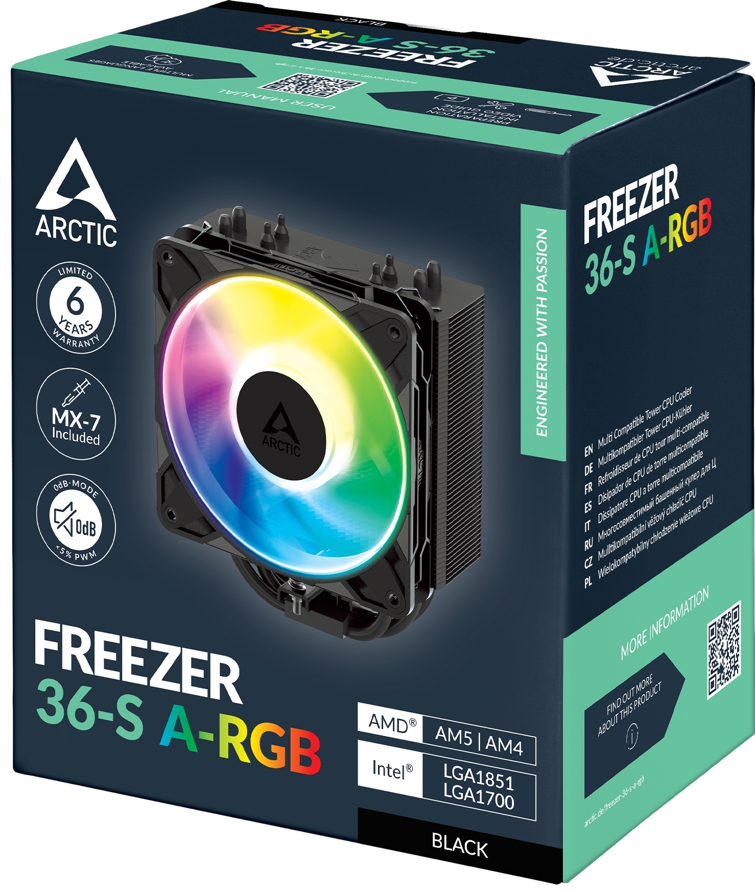 Процесорний кулер ARCTIC Freezer 36-S A-RGB Black (ACFRE00198A) фото9