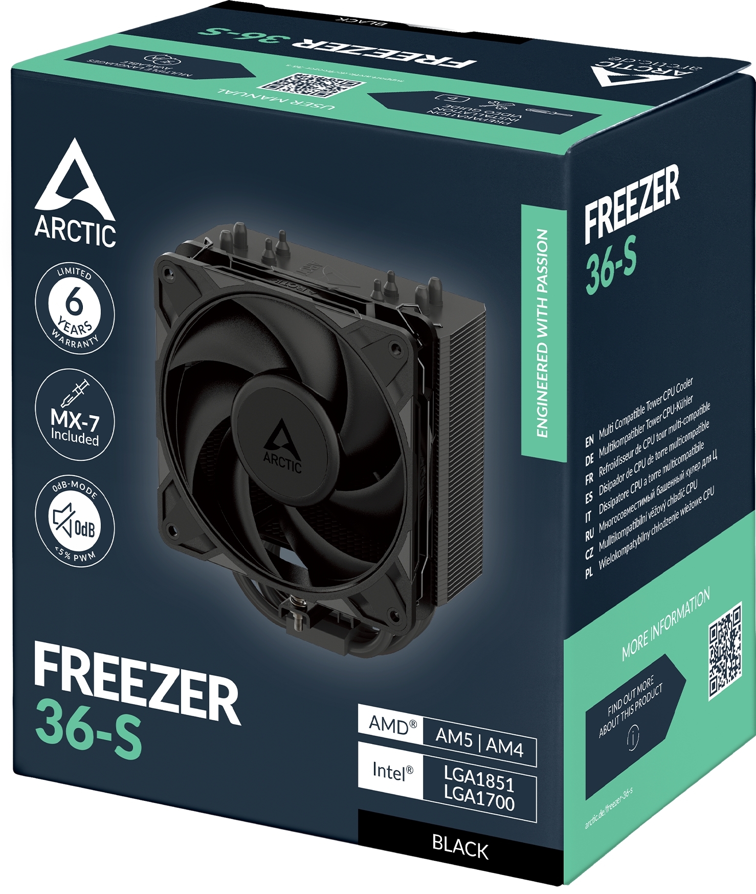 Процесорний кулер ARCTIC Freezer 36-S Black (ACFRE00196A) фото7