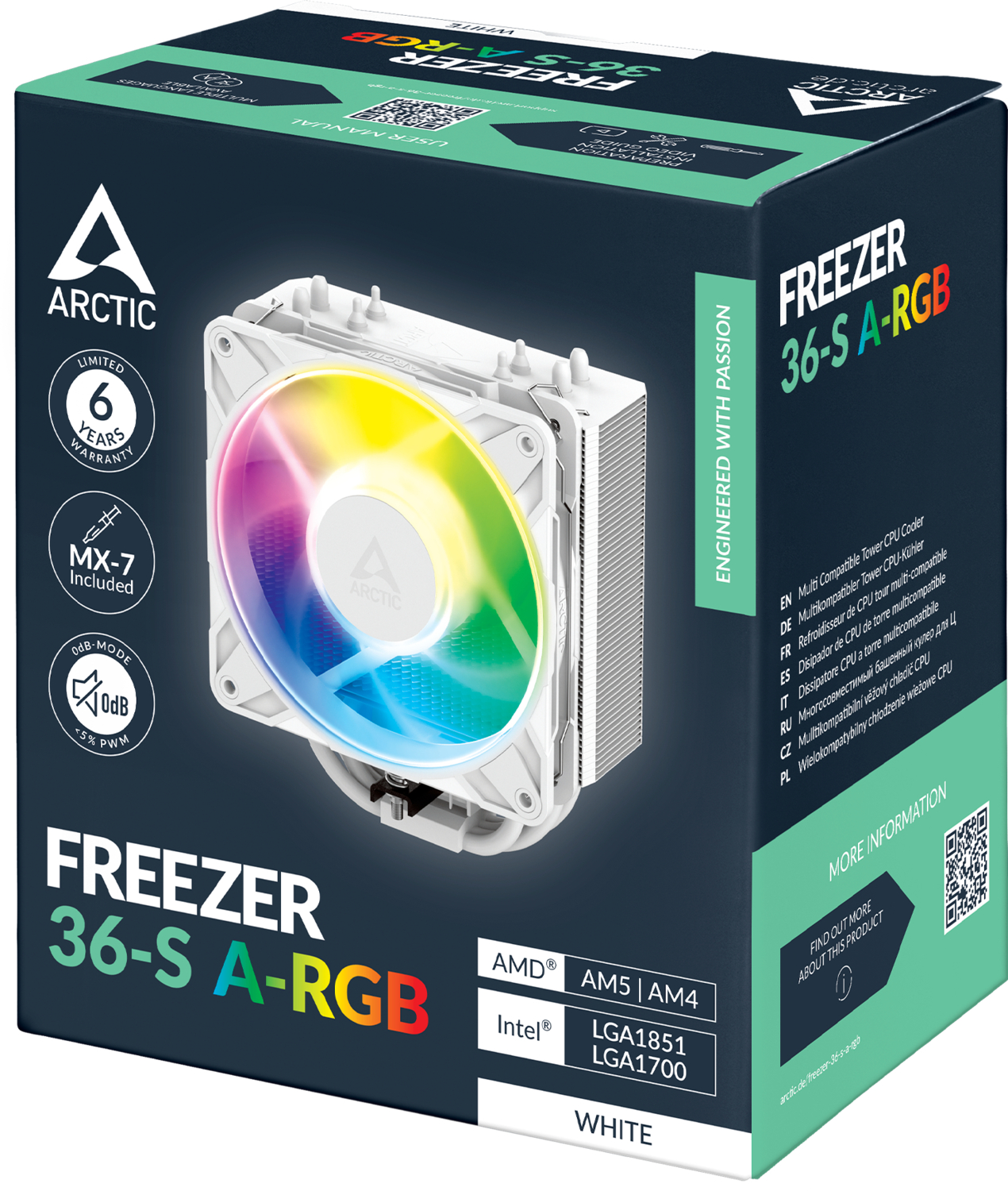 Процесcорный кулер ARCTIC Freezer 36-S A-RGB White (ACFRE00199A