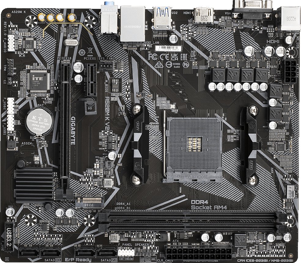 Материнська плата GIGABYTE A520M K V2 (A520M K V2 1.1) фото3
