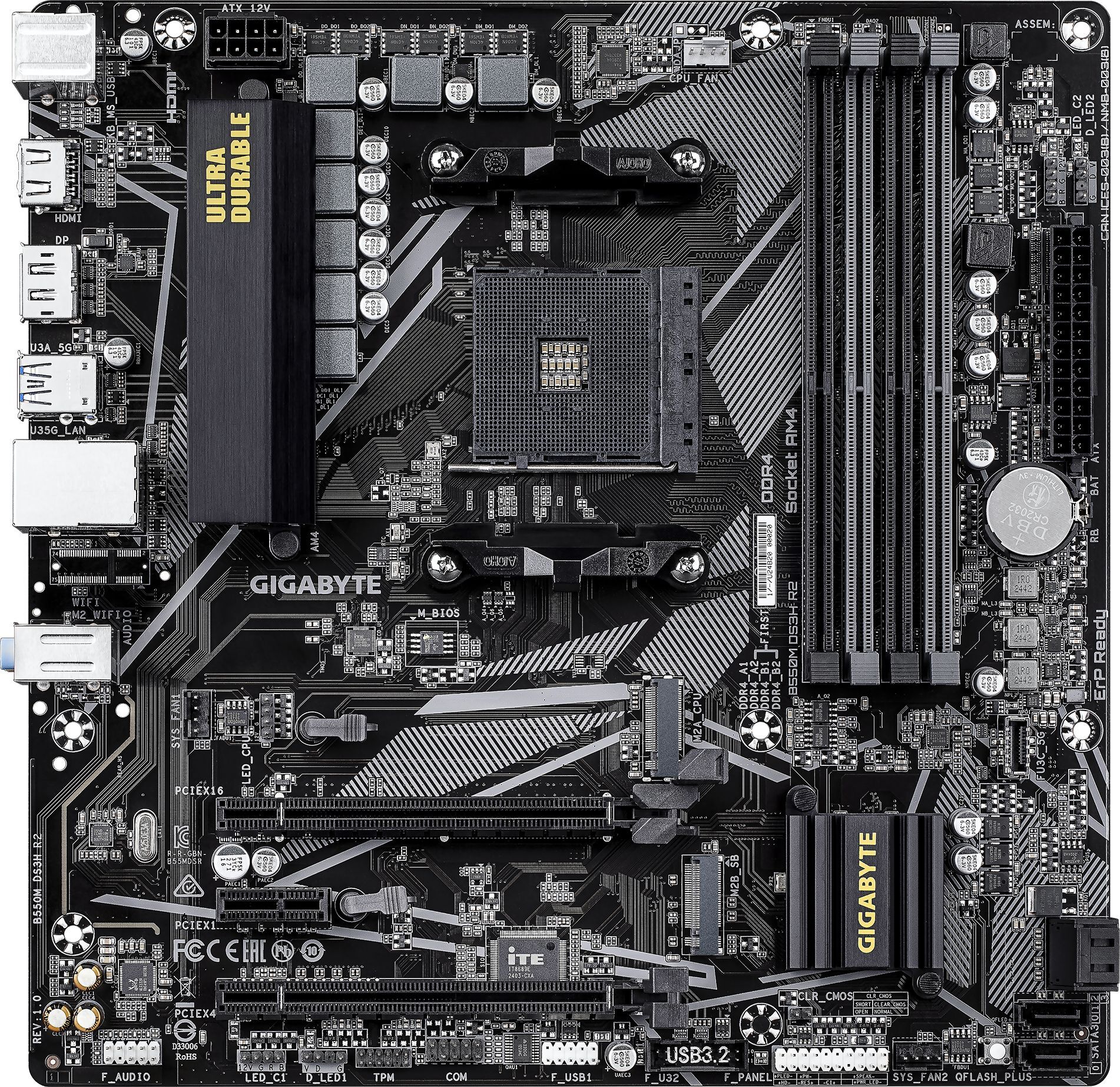 Материнская плата GIGABYTE B550M DS3H R2 (B550M DS3H R2) фото