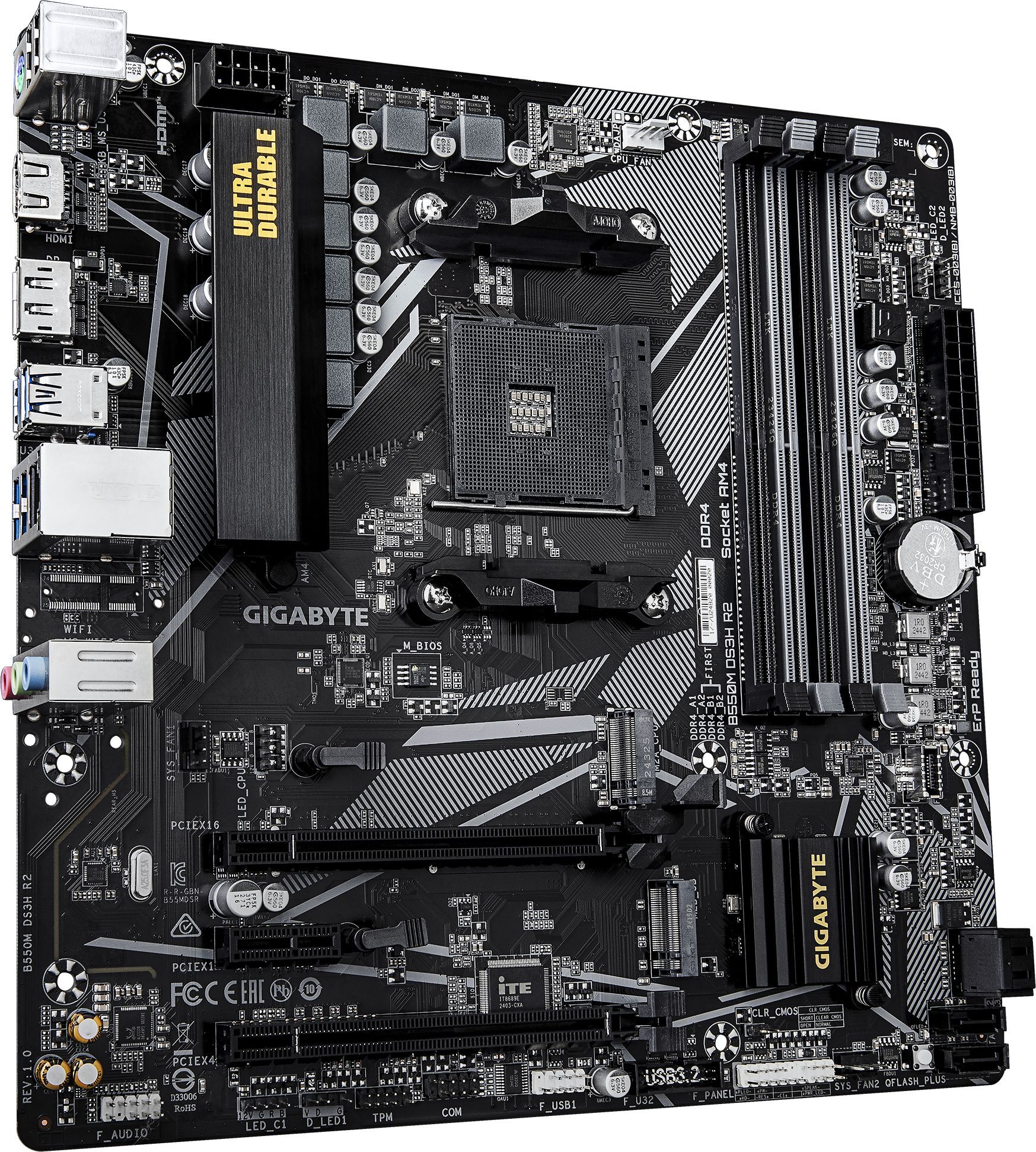 Материнская плата GIGABYTE B550M DS3H R2 (B550M DS3H R2) фото