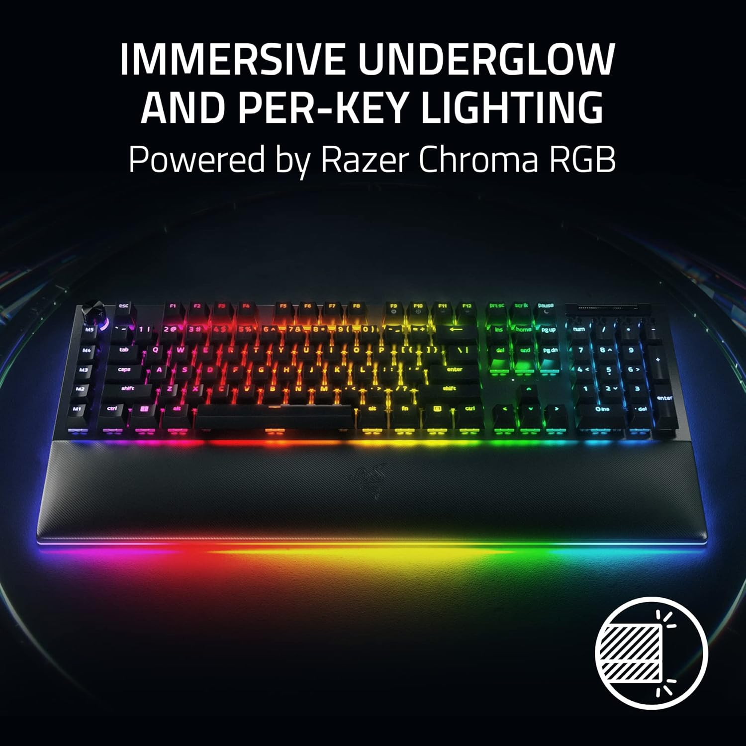 Игровая клавиатура Razer BlackWidow V4 Pro Yellow Switch USB Black (RZ03-04681800-R3M1) фото 4