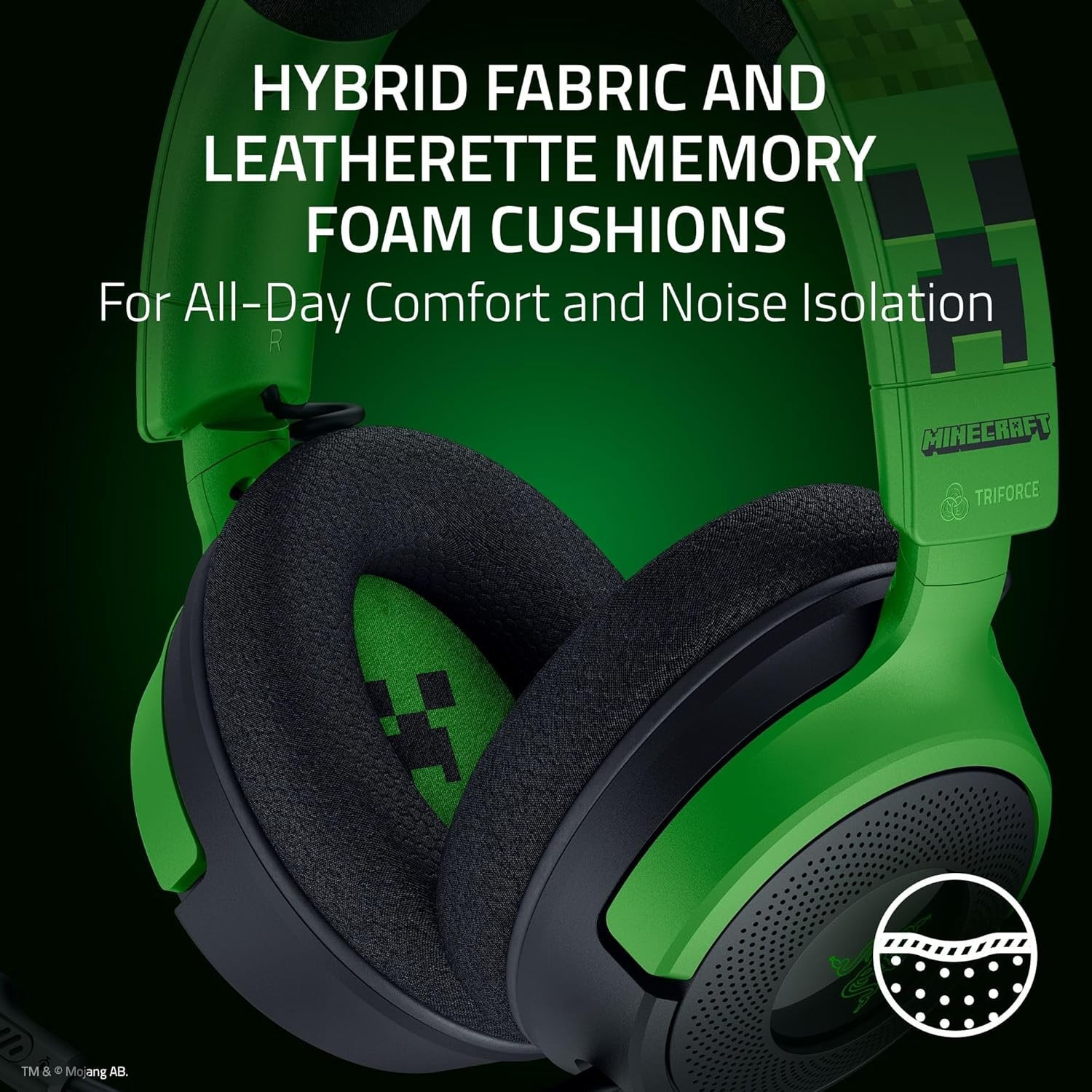 Игровая гарнитура Razer Kraken V4 X Minecraft Edition (RZ04-05180200-R3M1) фото8