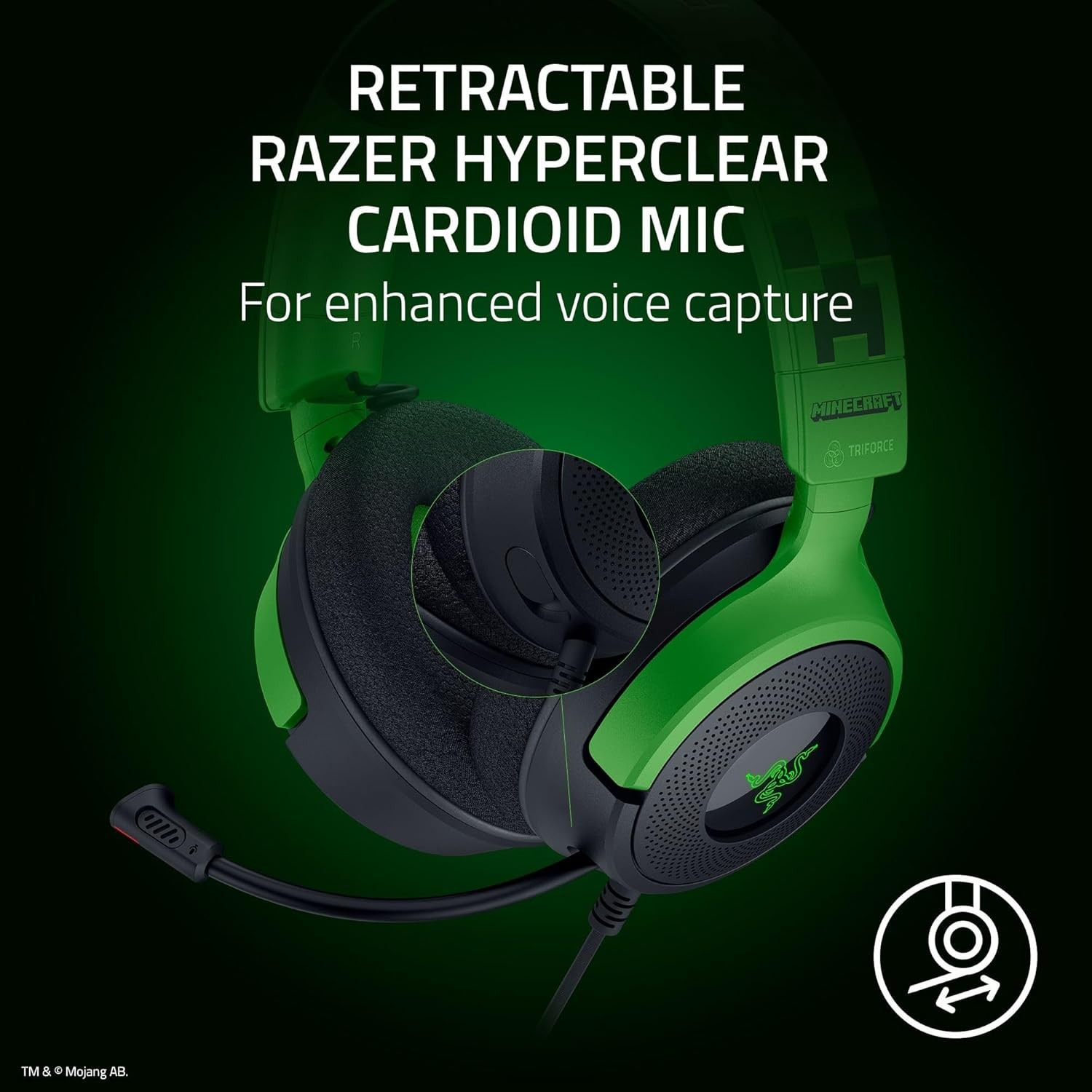 Игровая гарнитура Razer Kraken V4 X Minecraft Edition (RZ04-05180200-R3M1) фото10