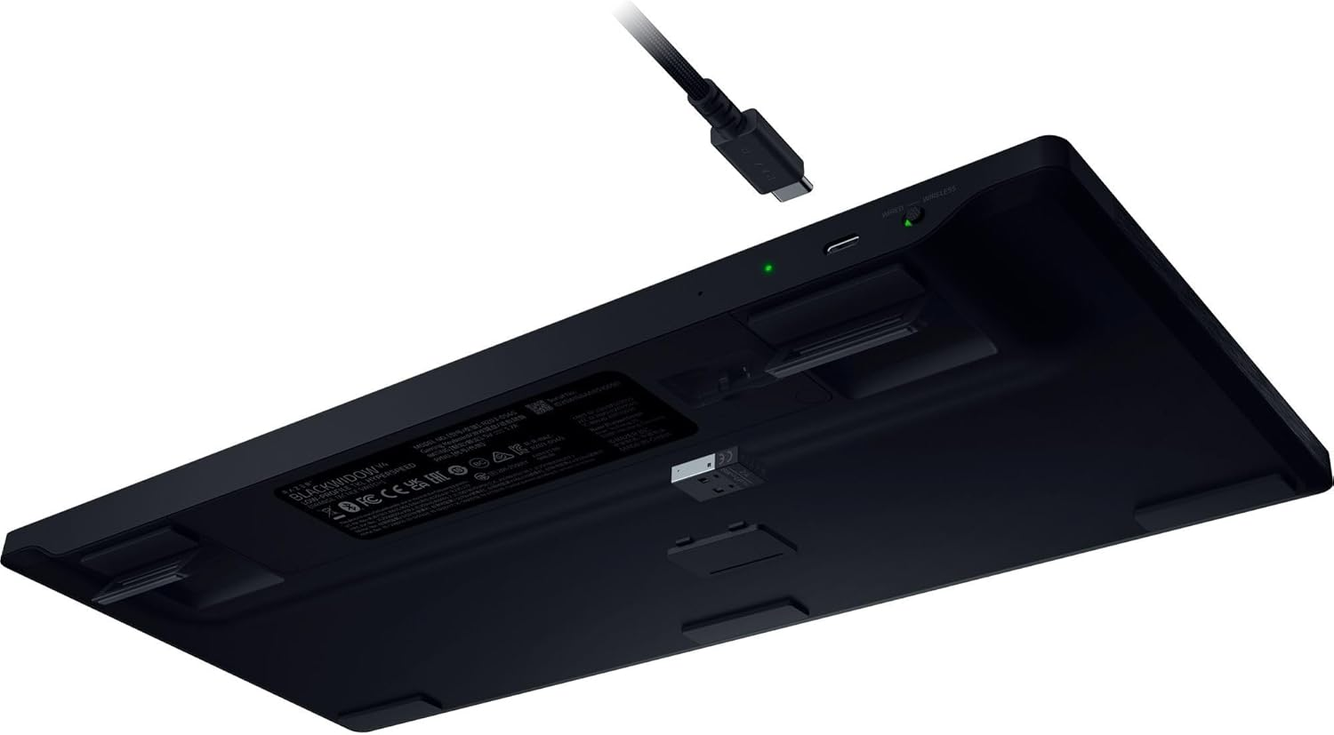 Игровая клавиатура Razer BlackWidow V4 Low-profile TKL Green Switch (RZ03-05450500-R3M1) фото 