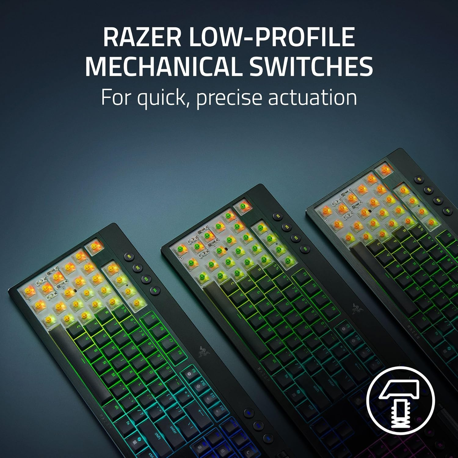 Игровая клавиатура Razer BlackWidow V4 Low-profile TKL Yellow Switch (RZ03-05450100-R3M1) фото 