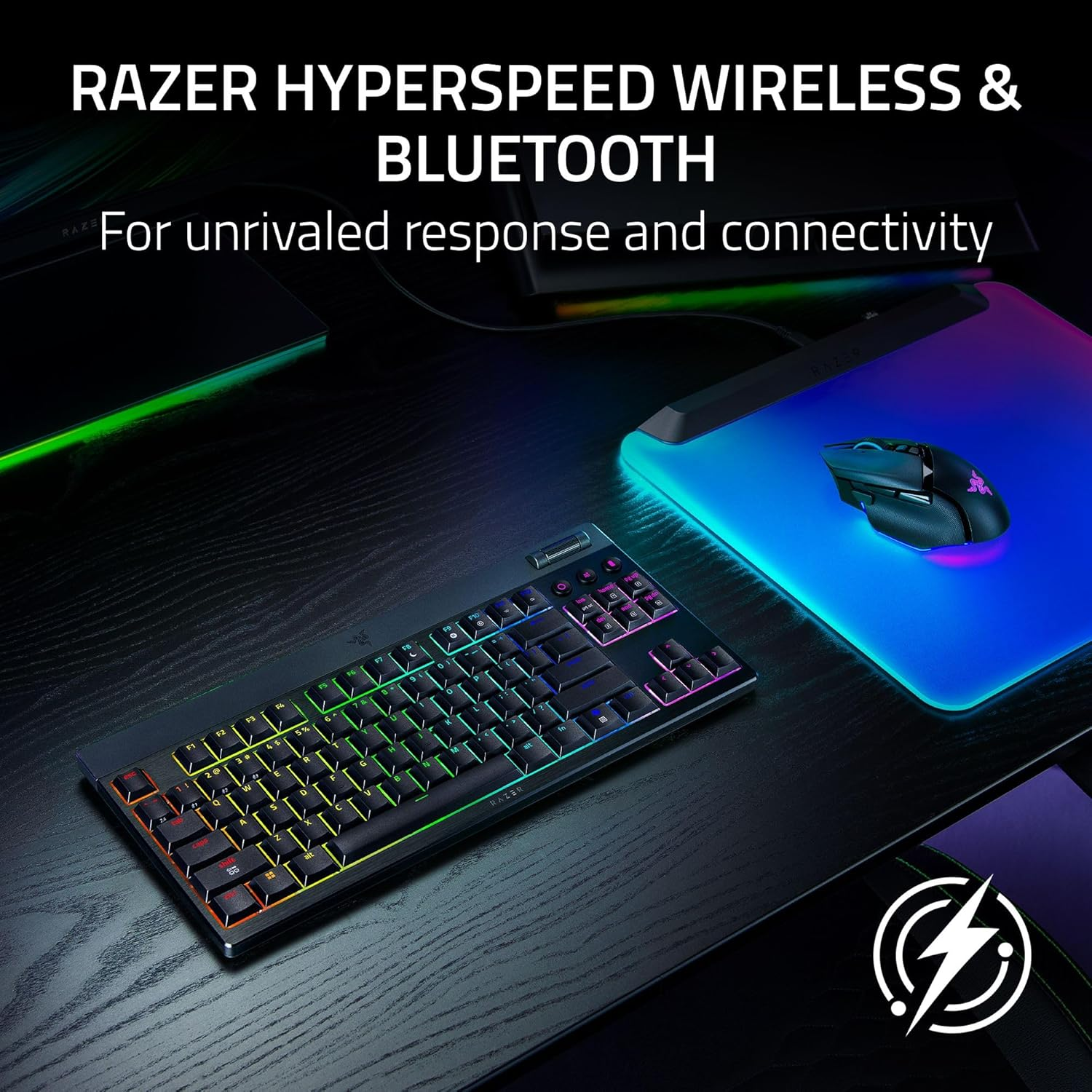 Игровая клавиатура Razer BlackWidow V4 Low-profile TKL Yellow Switch (RZ03-05450100-R3M1) фото 