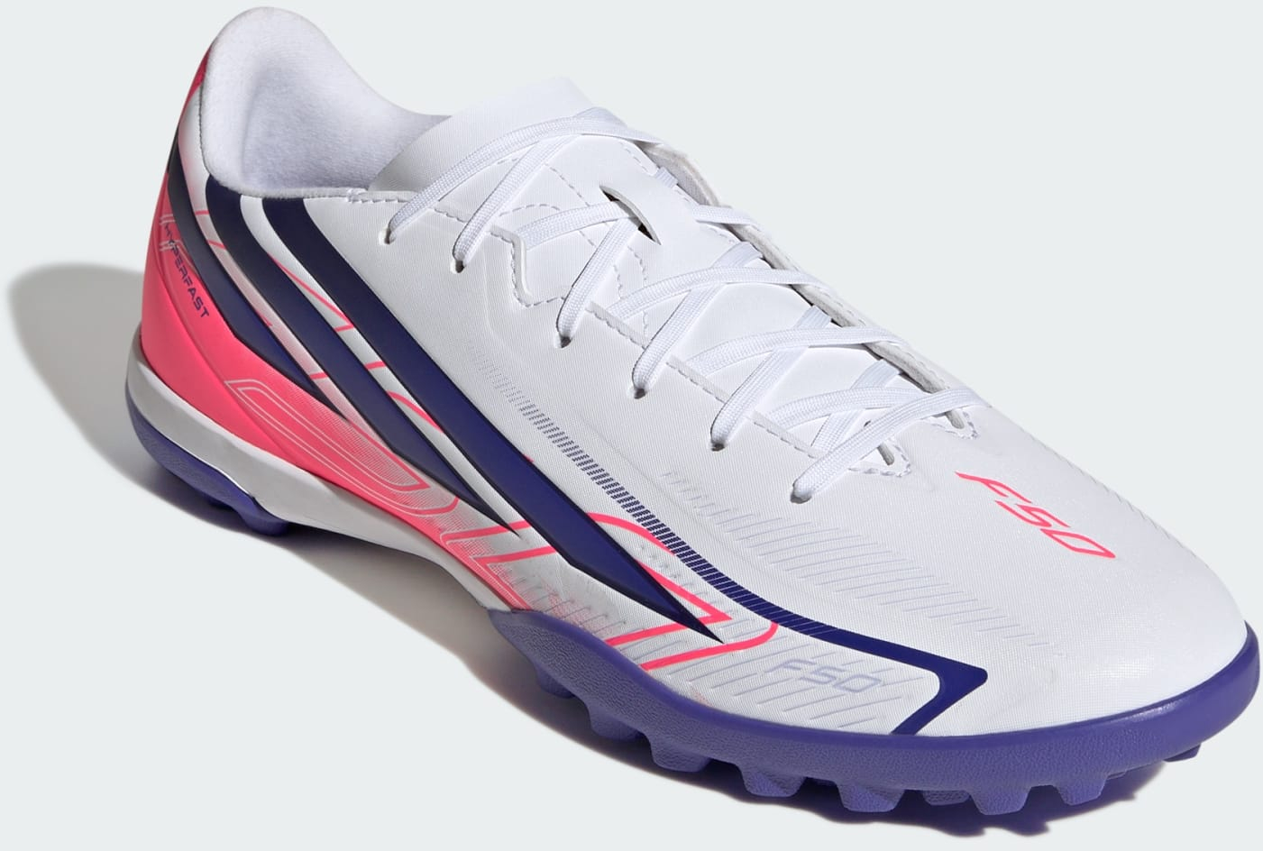 Сороконожки Adidas F50 Hyperfast Club Tf KJ3409 46 (11 UK) белые фото3