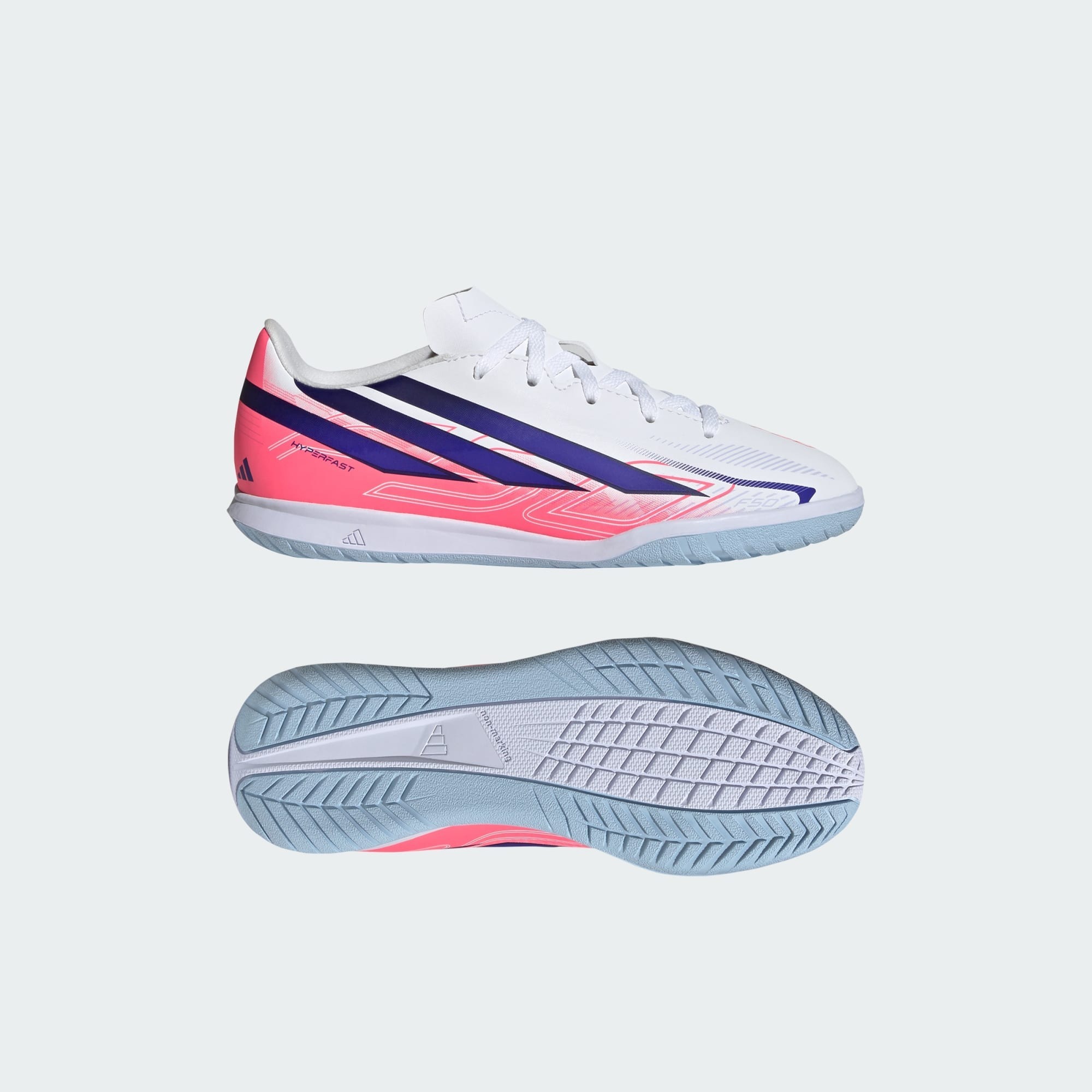 Футзалки детские Adidas F50 Hyperfast Club In J KK1341 32 (13,5 UK) белые фото7
