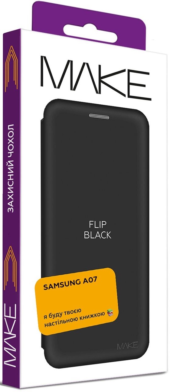 Чохол-книжка MakeFuture Samsung A07 Flip Black (MCP-SA07BK)фото