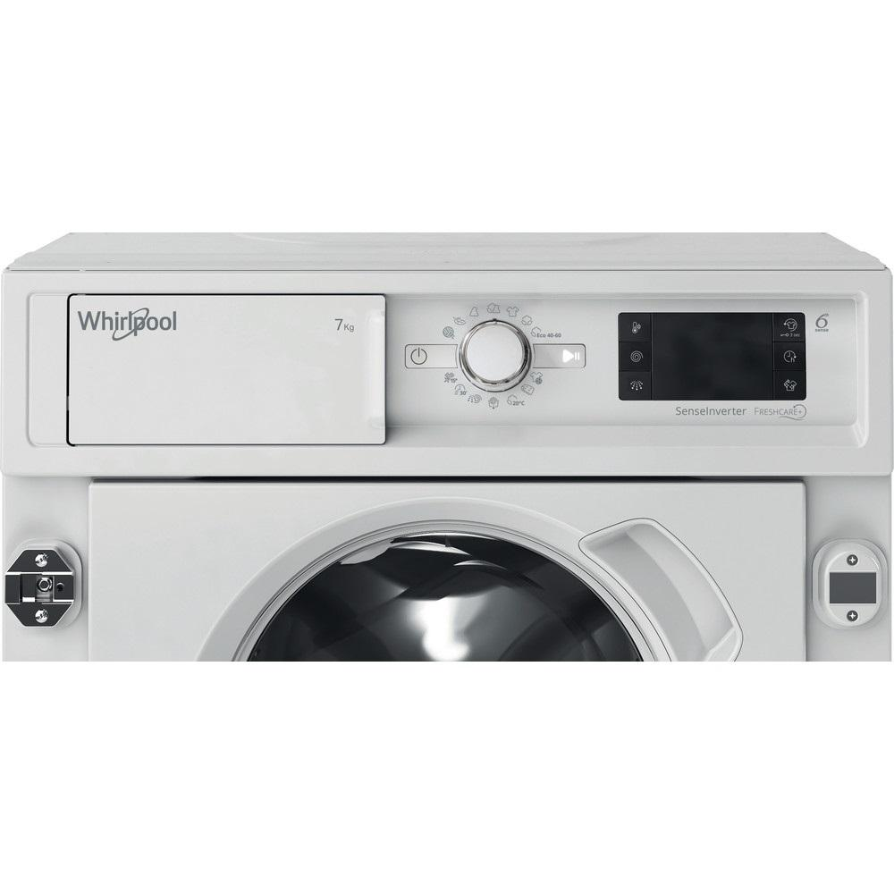 Пральна машина Whirlpool вбудована фронтальна, 7кг, 1400, D, 60см, дисплей, пара, білийфото2